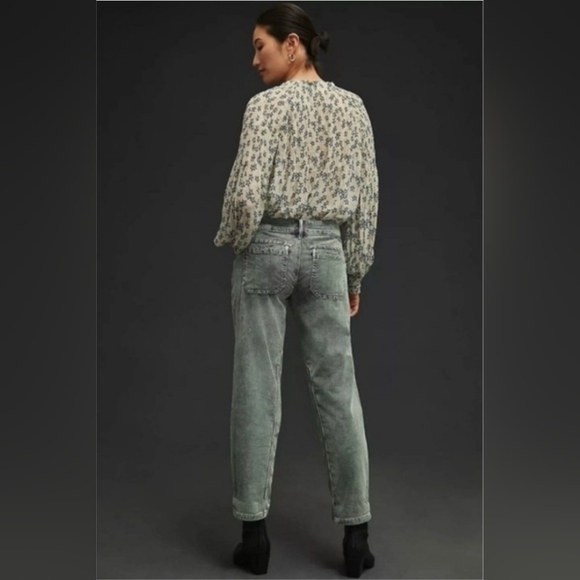 Anthropologie Pilcro The Wanderer Corduroy Barrel Pants Size 27 Light Gray Boho - Picture 12 of 16